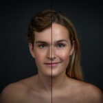 SplitFace Art portret - Broerzusfoto - Studio Eindhoven