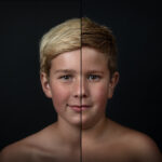 Duo portret - SplitFace Art portret - Familieportret