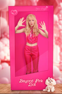 In a box fotoshoot- fotograaf eindhoven - roze portret