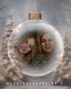Kerstbal Kaart- kerstfoto